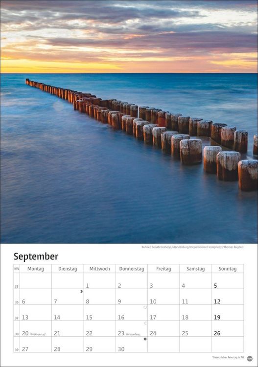 Produktbild: Deutschlands K&uuml;sten Kalender 2027
