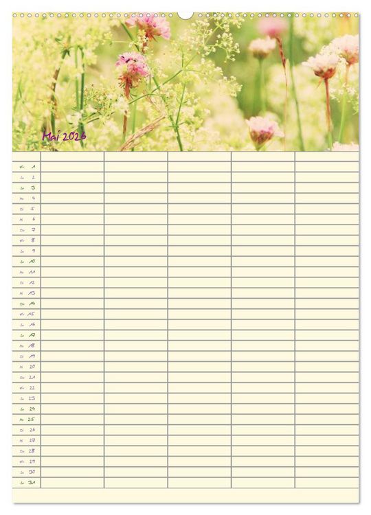 Produktbild: Der Naturgarten Familienplaner (Wandkalender 2026 DIN A2 hoch), CALVENDO Monatskalender