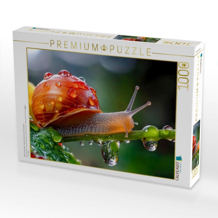 Produktbild: CALVENDO Puzzle Naturschauspiel - kleine Schnecke auf Tautropen | 1000 Teile Lege-Gr&ouml;&szlig;e 64x48cm Foto-Puzzle f&uuml;r gl&uuml;ckliche Stunden