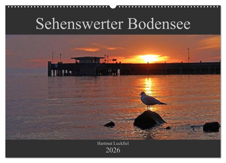 Produktbild: Sehenswerter Bodensee (Wandkalender 2026 DIN A2 quer), CALVENDO Monatskalender
