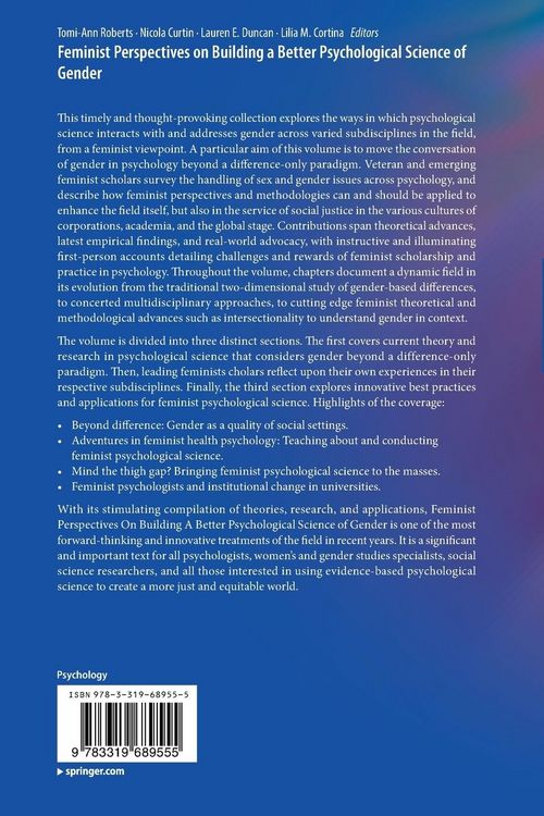 Produktbild: Feminist Perspectives on Building a Better Psychological Science of Gender