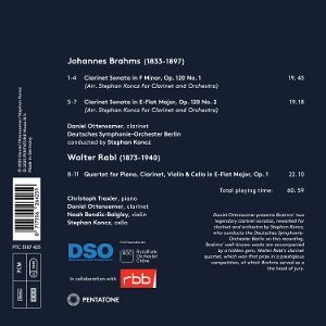 Produktbild: Brahms/Koncz: Sonaten f&uuml;r Klarinette und Orchester