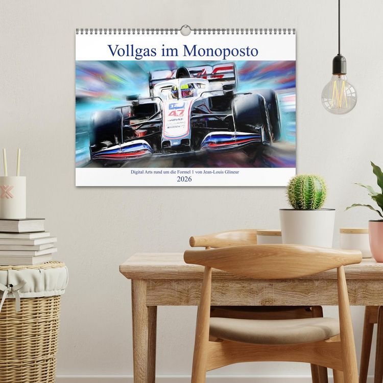 Produktbild: Vollgas im Monoposto - Digital Arts rund um die Formel 1 von Jean-Louis Glineur (Wandkalender 2026 DIN A3 quer), CALVENDO Monatskalender