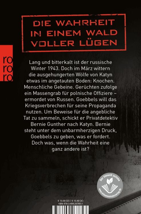 Produktbild: Wolfshunger / Bernie Gunther Band 9