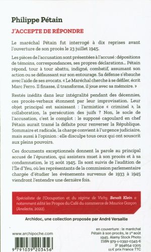 Produktbild: J'accepte de r&eacute;pondre : les interrogatoires avant le proc&egrave;s, avril-ju