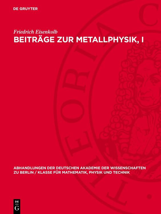Produktbild: Beitr&auml;ge zur Metallphysik, I