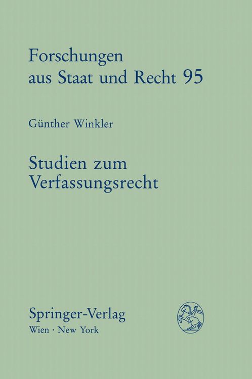 Produktbild: Studien zum Verfassungsrecht