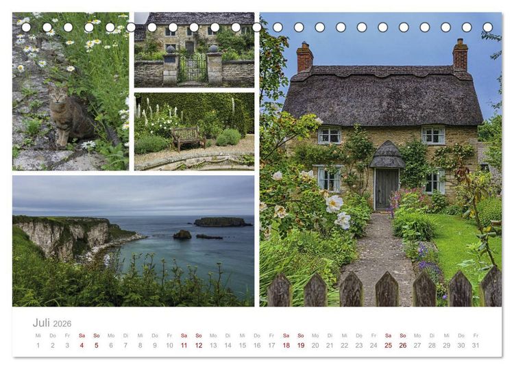 Produktbild: Erlesene Ansichten Britanniens (Tischkalender 2026 DIN A5 quer), CALVENDO Monatskalender