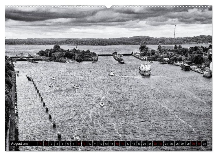 Produktbild: Ein Blick auf Kiel (hochwertiger Premium Wandkalender 2026 DIN A2 quer), Kunstdruck in Hochglanz