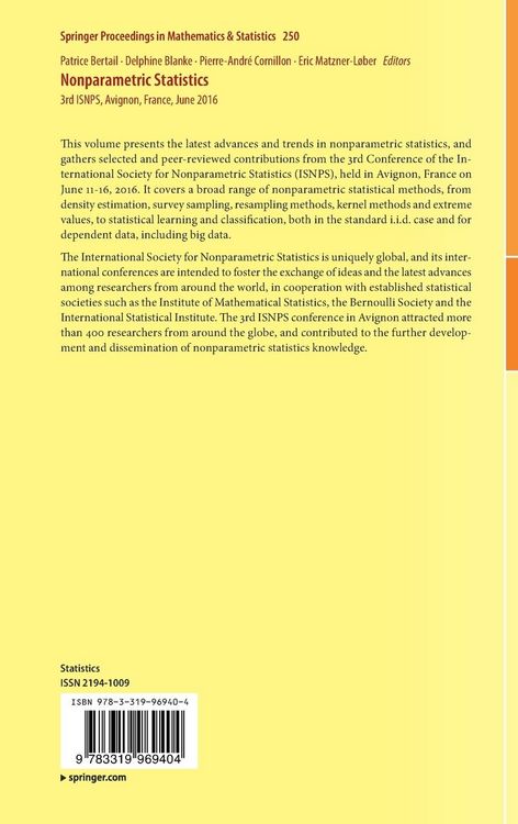 Produktbild: Nonparametric Statistics