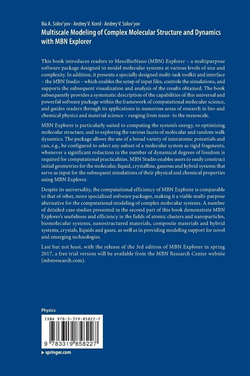 Produktbild: Multiscale Modeling of Complex Molecular Structure and Dynamics with MBN Explorer