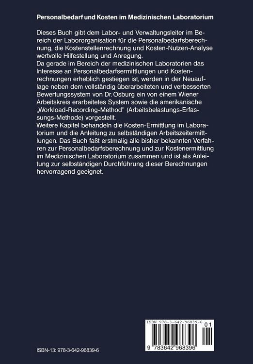 Produktbild: Personalbedarf und Kosten im Medizinischen Laboratorium