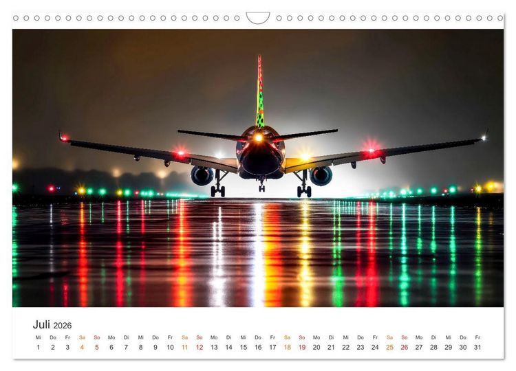Produktbild: Flugzeuge - Stahlriesen am Himmel (Wandkalender 2026 DIN A3 quer), CALVENDO Monatskalender