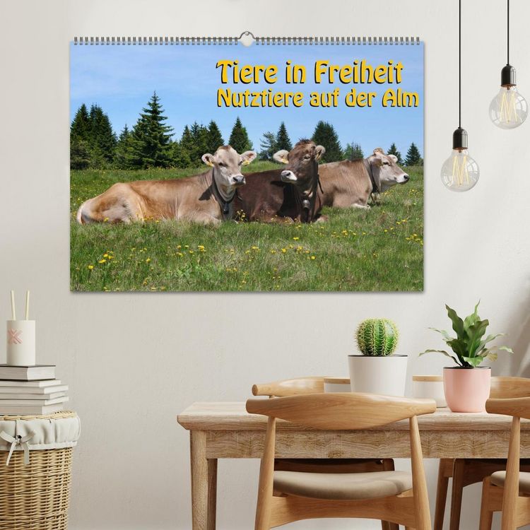 Produktbild: Tiere in Freiheit - Nutztiere auf der Alm (Wandkalender 2026 DIN A2 quer), CALVENDO Monatskalender