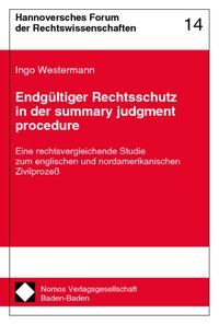 Produktbild: Endg&uuml;ltiger Rechtsschutz in der summary judgment procedure