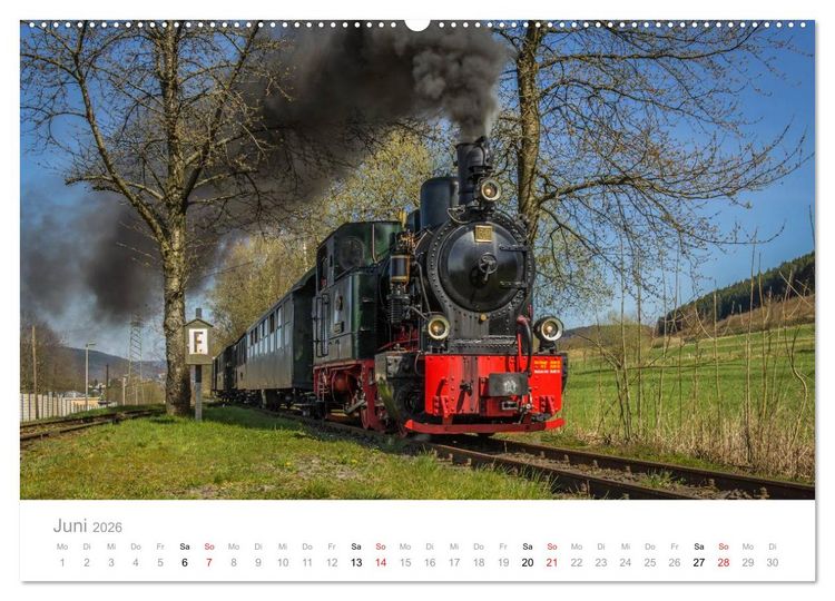 Produktbild: Schmalspurbahn Dampflok Bieberlies (hochwertiger Premium Wandkalender 2026 DIN A2 quer), Kunstdruck in Hochglanz