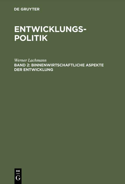 Produktbild: Binnenwirtschaftliche Aspekte der Entwicklung