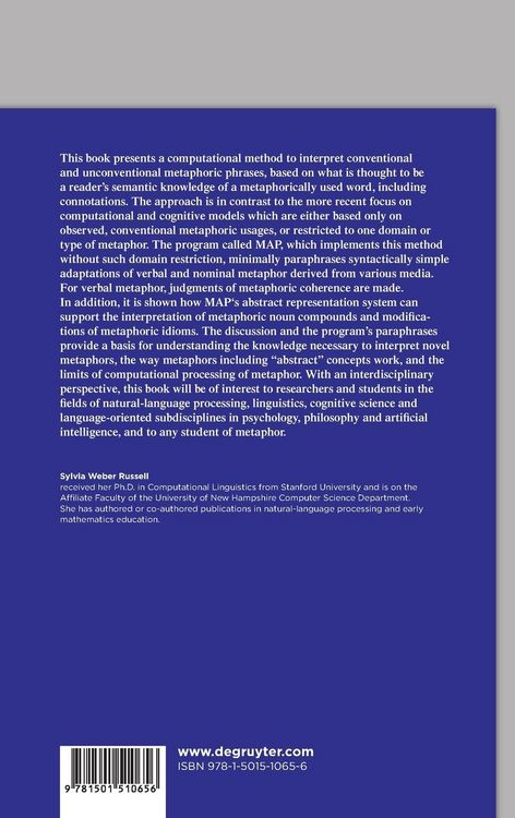 Produktbild: Computer Interpretation of Metaphoric Phrases