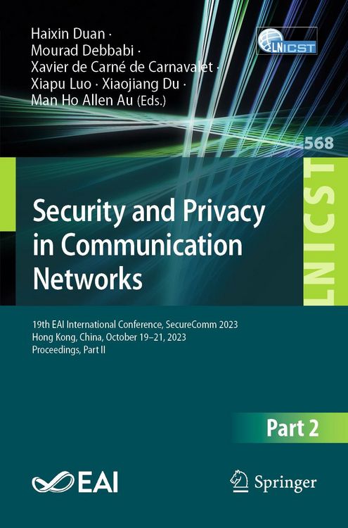 Produktbild: Security and Privacy in Communication Networks