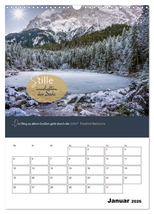 Produktbild: Zitate Wegbegleiter, mit Spr&uuml;chen durch das Jahr by VogtArt (Wandkalender 2026 DIN A3 hoch), CALVENDO Monatskalender