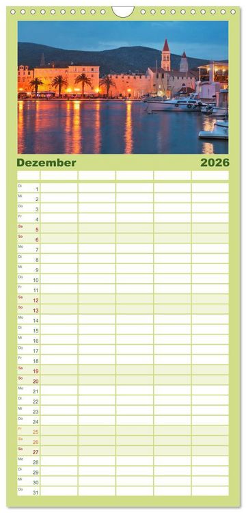 Produktbild: Familienplaner 2026 - Kroatien, Terminplaner mit 5 Spalten (Wandkalender, 21 x 45 cm) CALVENDO