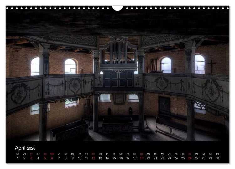 Produktbild: Verlassene Ort - Kirchen (Wandkalender 2026 DIN A3 quer), CALVENDO Monatskalender