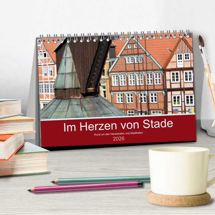 Produktbild: Im Herzen von Stade (Tischkalender 2026 DIN A5 quer), CALVENDO Monatskalender