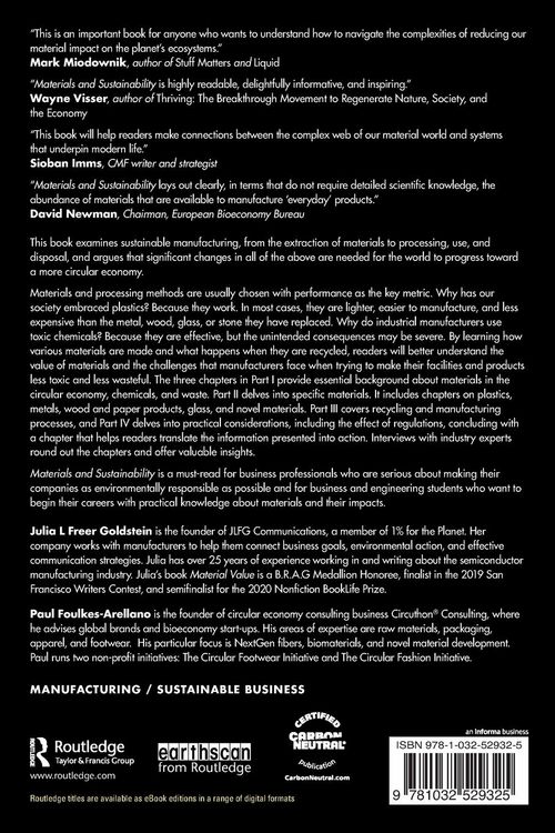 Produktbild: Materials and Sustainability