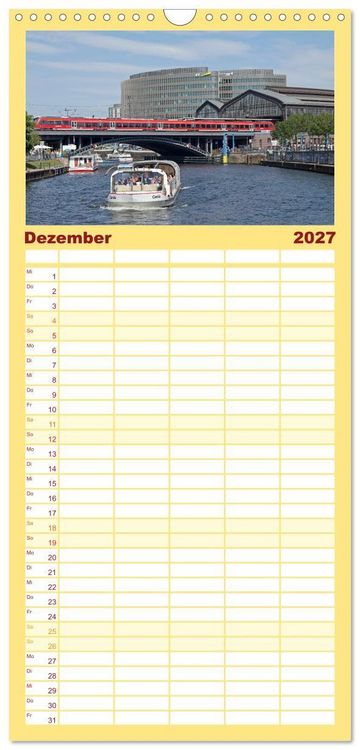 Produktbild: Familienplaner 2027 - Berlin - Metropole an der Spree mit 5 Spalten (Wandkalender, 21 x 45 cm) CALVENDO