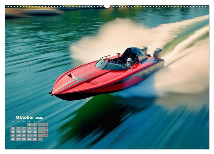 Produktbild: Speedboote (hochwertiger Premium Wandkalender 2026 DIN A2 quer), Kunstdruck in Hochglanz