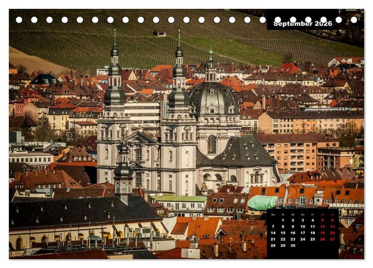 Produktbild: W&uuml;rzburg - Die Perle Unterfrankens (Tischkalender 2026 DIN A5 quer), CALVENDO Monatskalender