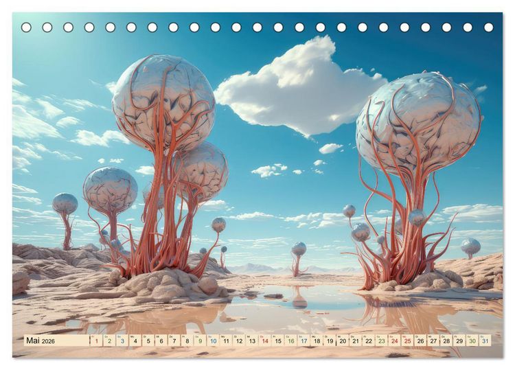 Produktbild: Surrealismus trifft W&uuml;ste (Tischkalender 2026 DIN A5 quer), CALVENDO Monatskalender