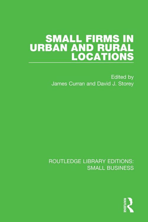 Produktbild: Small Firms in Urban and Rural Locations
