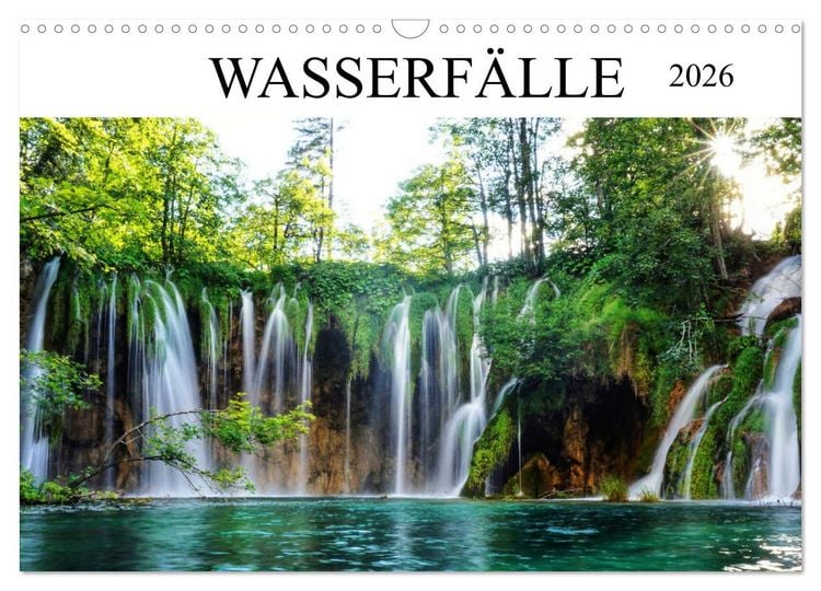 Produktbild: Wasserf&auml;lle - die sch&ouml;nsten Wasserf&auml;lle der Welt (Wandkalender 2026 DIN A3 quer), CALVENDO Monatskalender