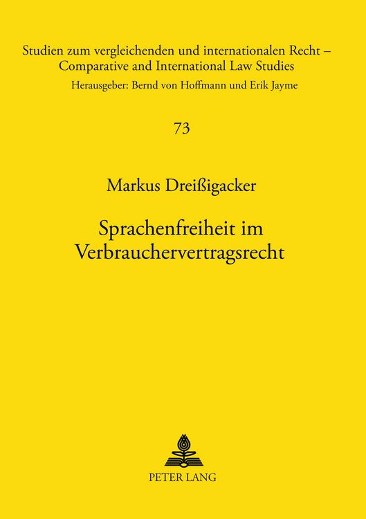 Produktbild: Sprachenfreiheit im Verbrauchervertragsrecht