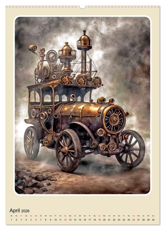 Produktbild: Steampunk Mobilit&auml;t (hochwertiger Premium Wandkalender 2026 DIN A2 hoch), Kunstdruck in Hochglanz