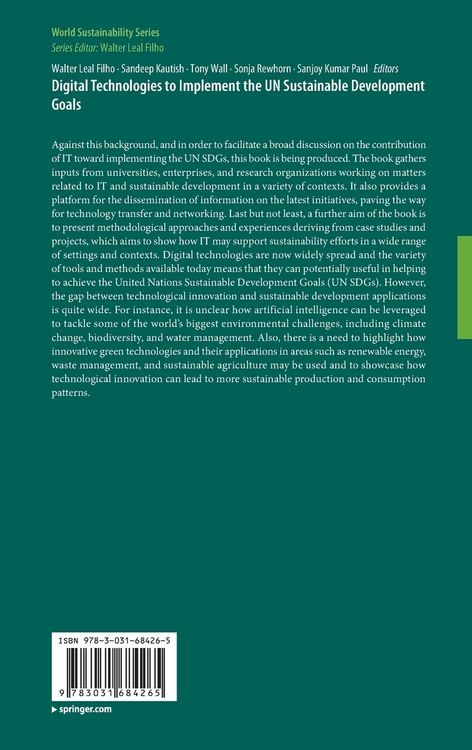 Produktbild: Digital Technologies to Implement the UN Sustainable Development Goals