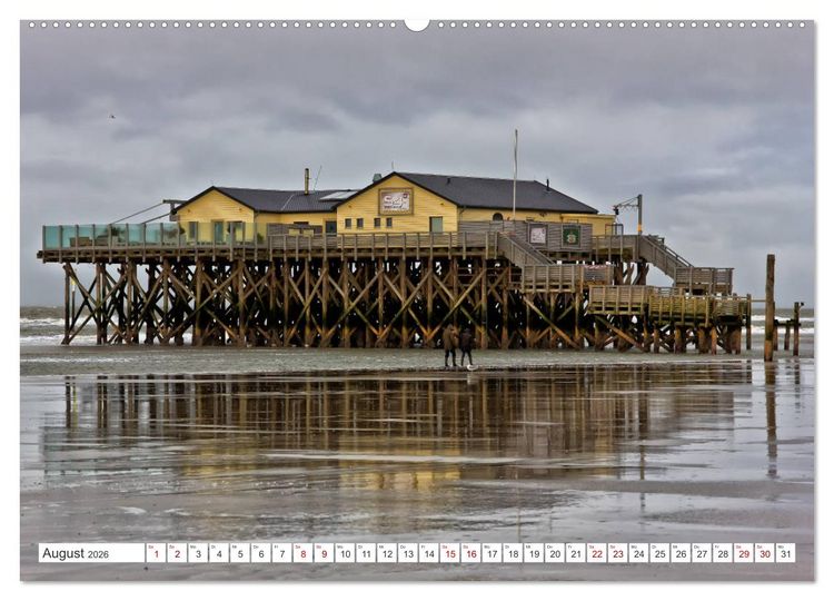 Produktbild: ST. PETER ORDING Strand und Meer (Wandkalender 2026 DIN A2 quer), CALVENDO Monatskalender