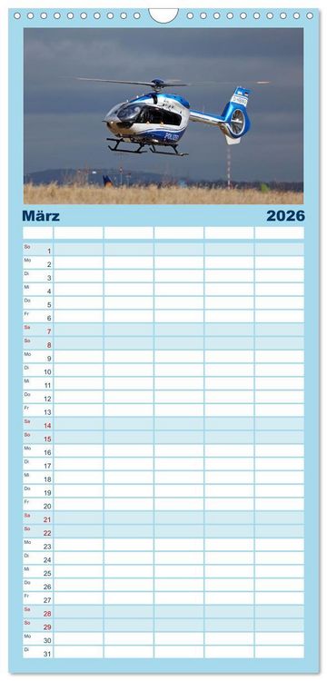 Produktbild: Familienplaner 2026 - Helikopter in der Luft 2.0 mit 5 Spalten (Wandkalender, 21 x 45 cm) CALVENDO
