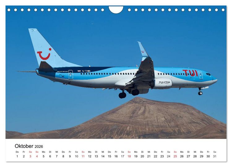 Produktbild: Die sch&ouml;nsten Airliner (Wandkalender 2026 DIN A4 quer), CALVENDO Monatskalender