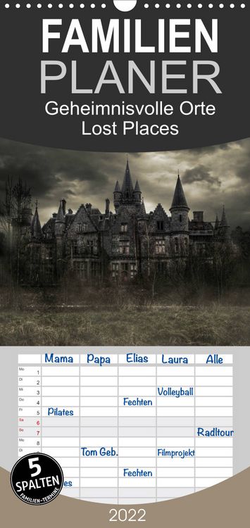 Produktbild: Geheimnisvolle Orte - Lost Places - Familienplaner hoch (Wandkalender 2022 , 21 cm x 45 cm, hoch)