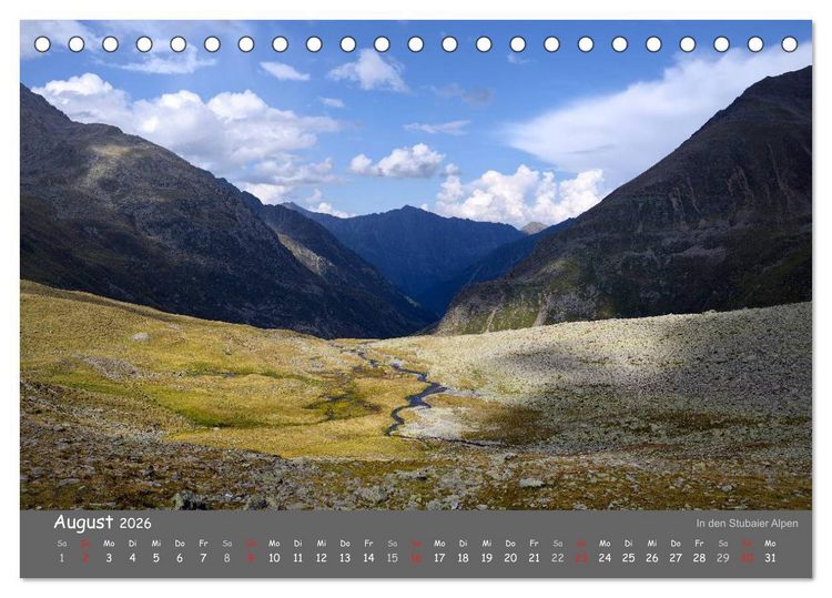 Produktbild: Traumhafte Bergwelt Kalender (Tischkalender 2026 DIN A5 quer), CALVENDO Monatskalender