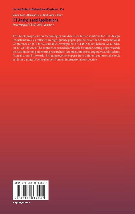 Produktbild: ICT Analysis and Applications