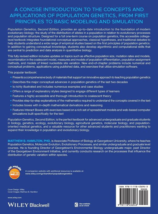 Produktbild: Hamilton, M: Population Genetics