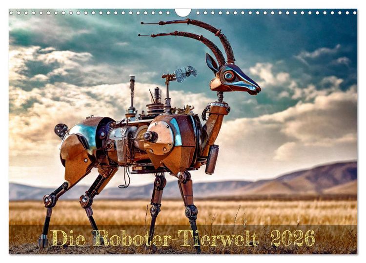 Produktbild: Die Roboter-Tierwelt (Wandkalender 2026 DIN A3 quer), CALVENDO Monatskalender