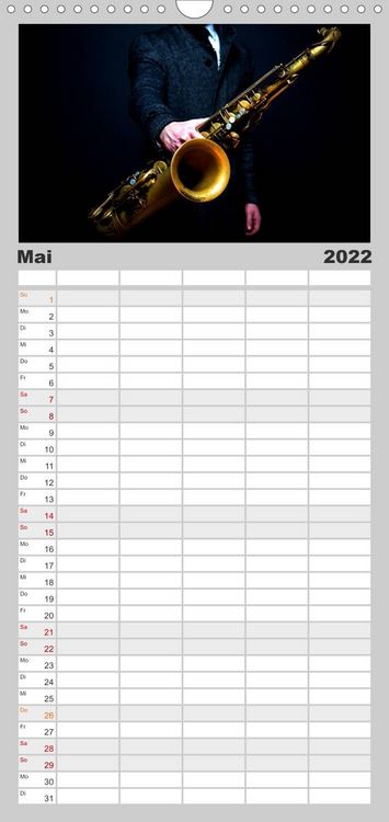 Produktbild: Familienplaner Klangbilder des Jazz (Wandkalender 2022 , 21 cm x 45 cm, hoch)