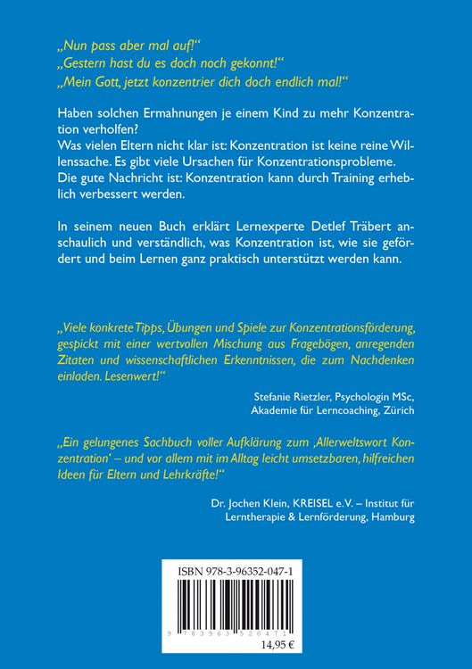 Produktbild: Konzentration - der Schl&uuml;ssel zum Schulerfolg