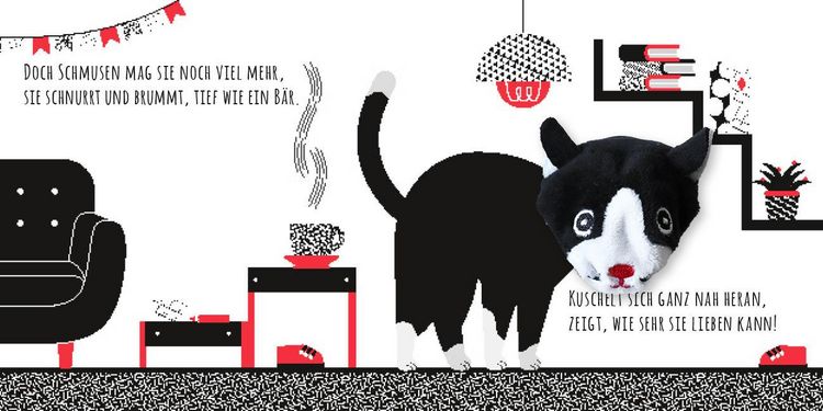 Produktbild: Kontrastbuch f&uuml;r Babys mit Fingerpuppe: Guck mal, kleine Katze