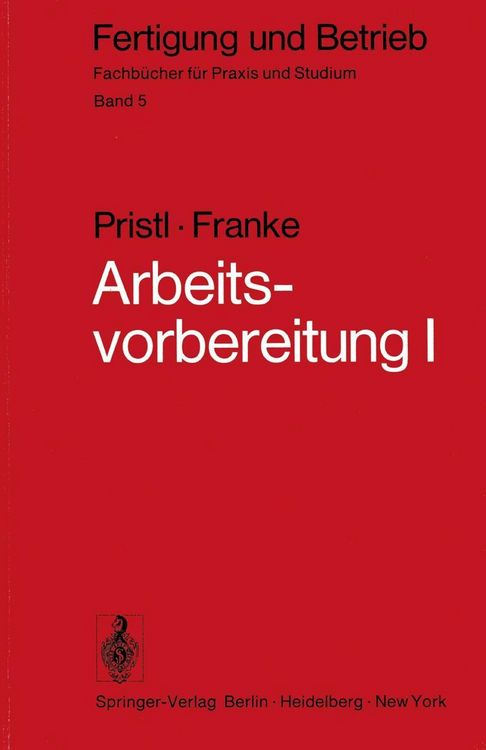Produktbild: Arbeitsvorbereitung I