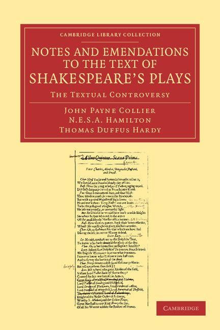 Produktbild: Notes and Emendations to the Text of Shakespeare's Plays